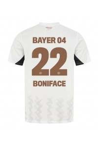 Bayer Leverkusen Victor Boniface #22 Jalkapallovaatteet Vieraspaita 2024-25 Lyhythihainen